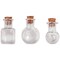 Idea-Ology Tiny Corked Glass Vials 9/Pkg-Assorted Clear Shapes 1"X.25"